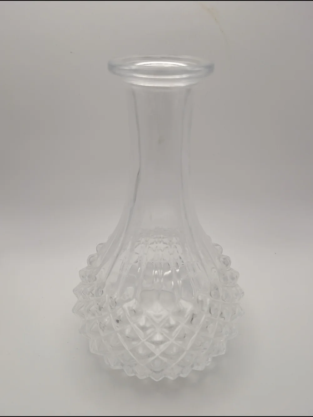 Vintage Crystal Alcohol Wine Drink  Decanter Diamond Hobnail 8